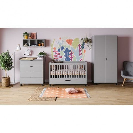 Simple Cot Bed 70x140cm - Grey