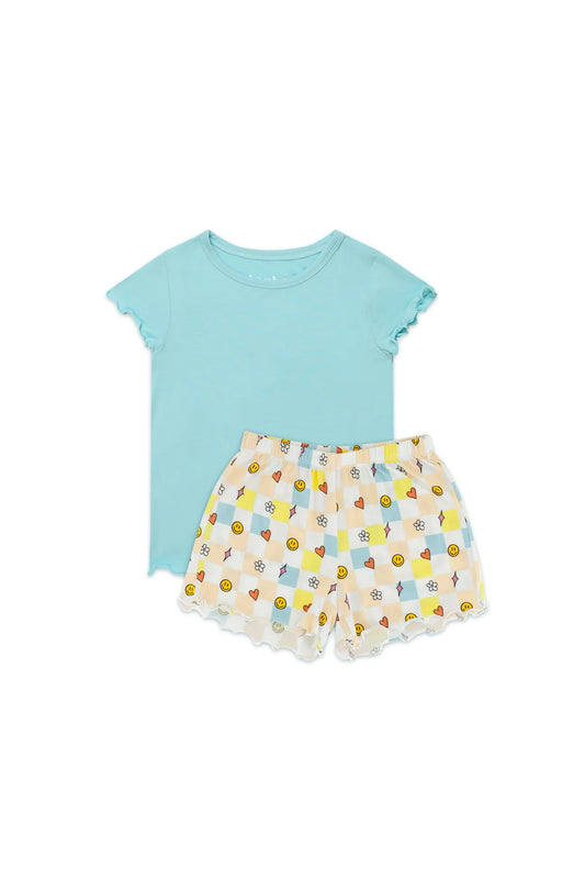 Check Short PJ Set
