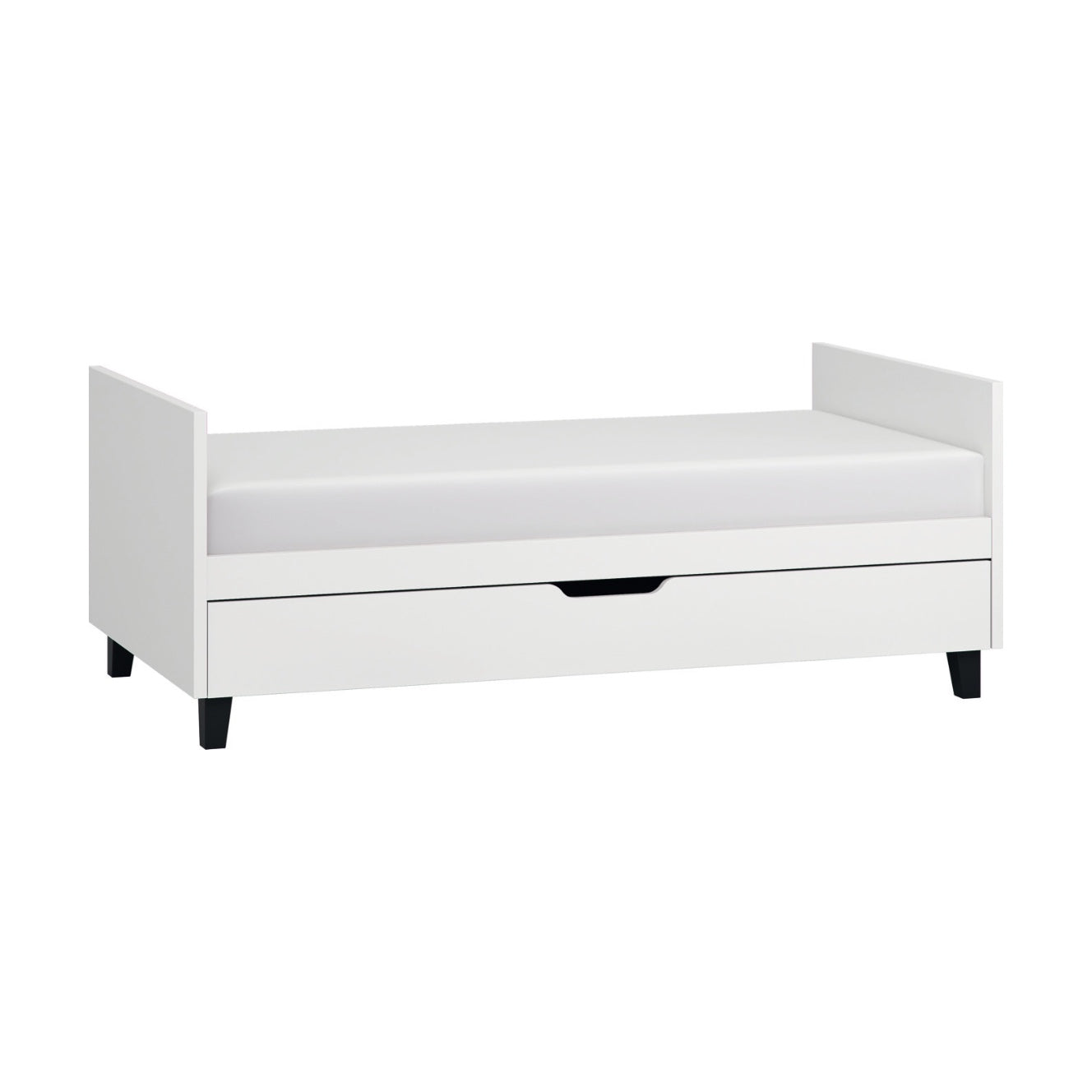 Simple Cot Bed 70x140cm - White