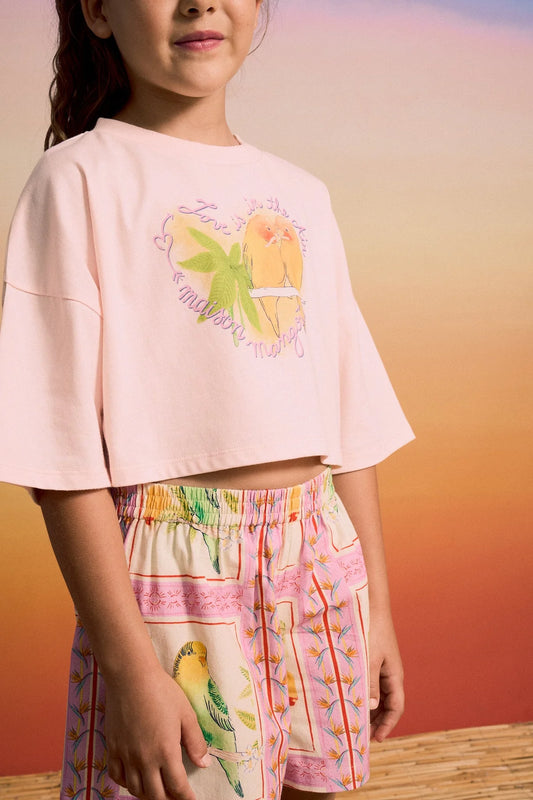 Birds Patchwork Shorts