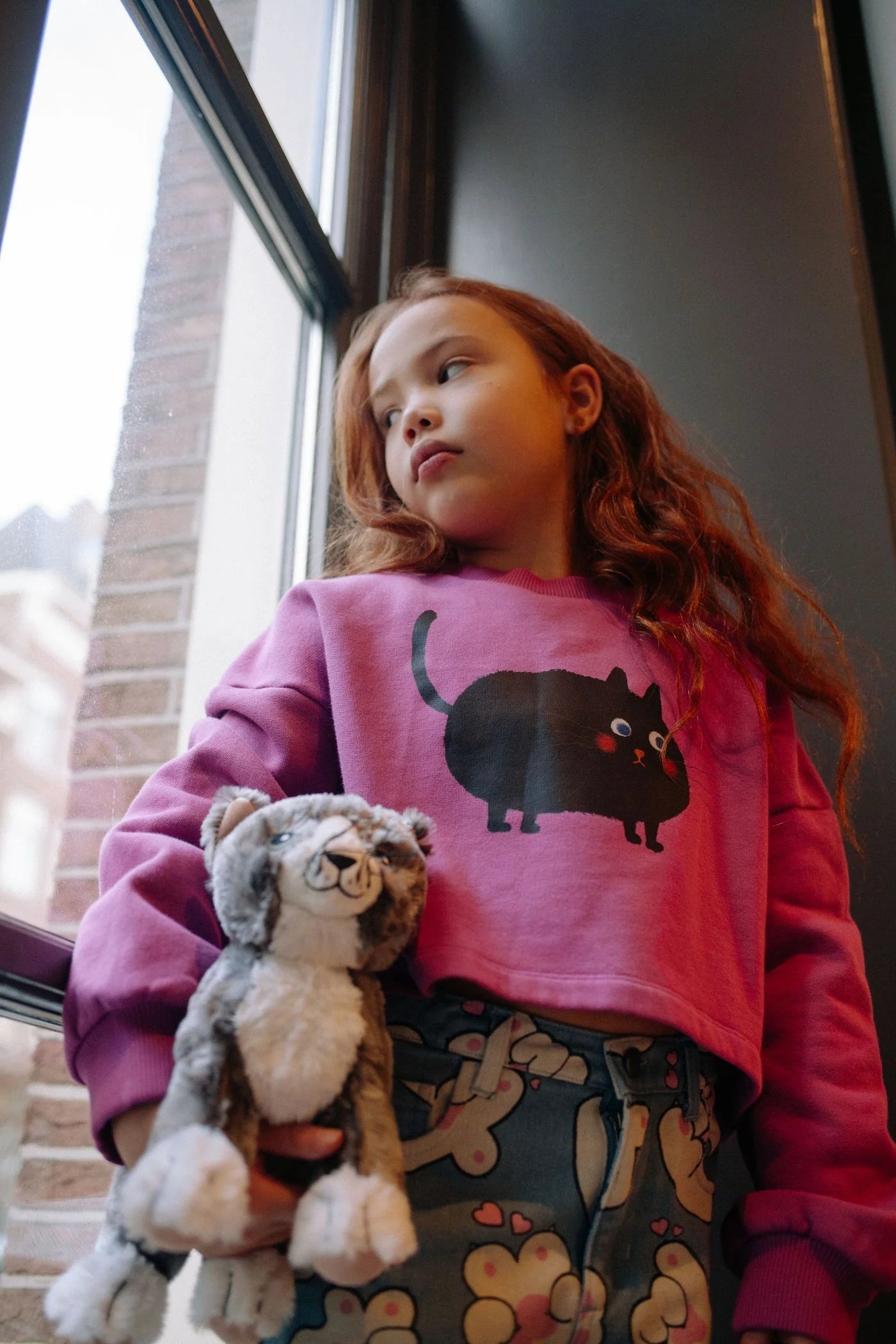 Meows-A-Lot Cropped Sweater