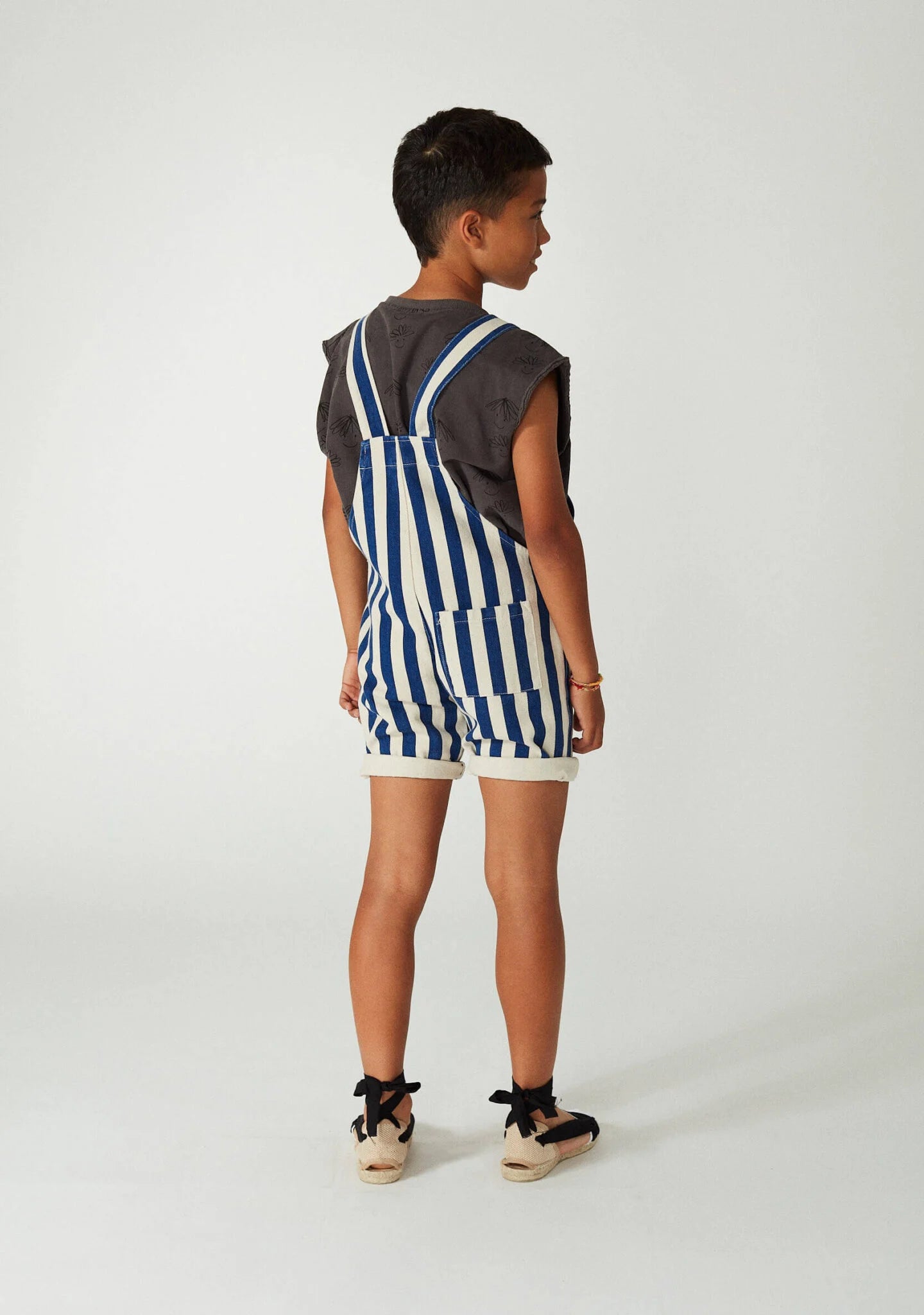 Blue Stripes Dungarees