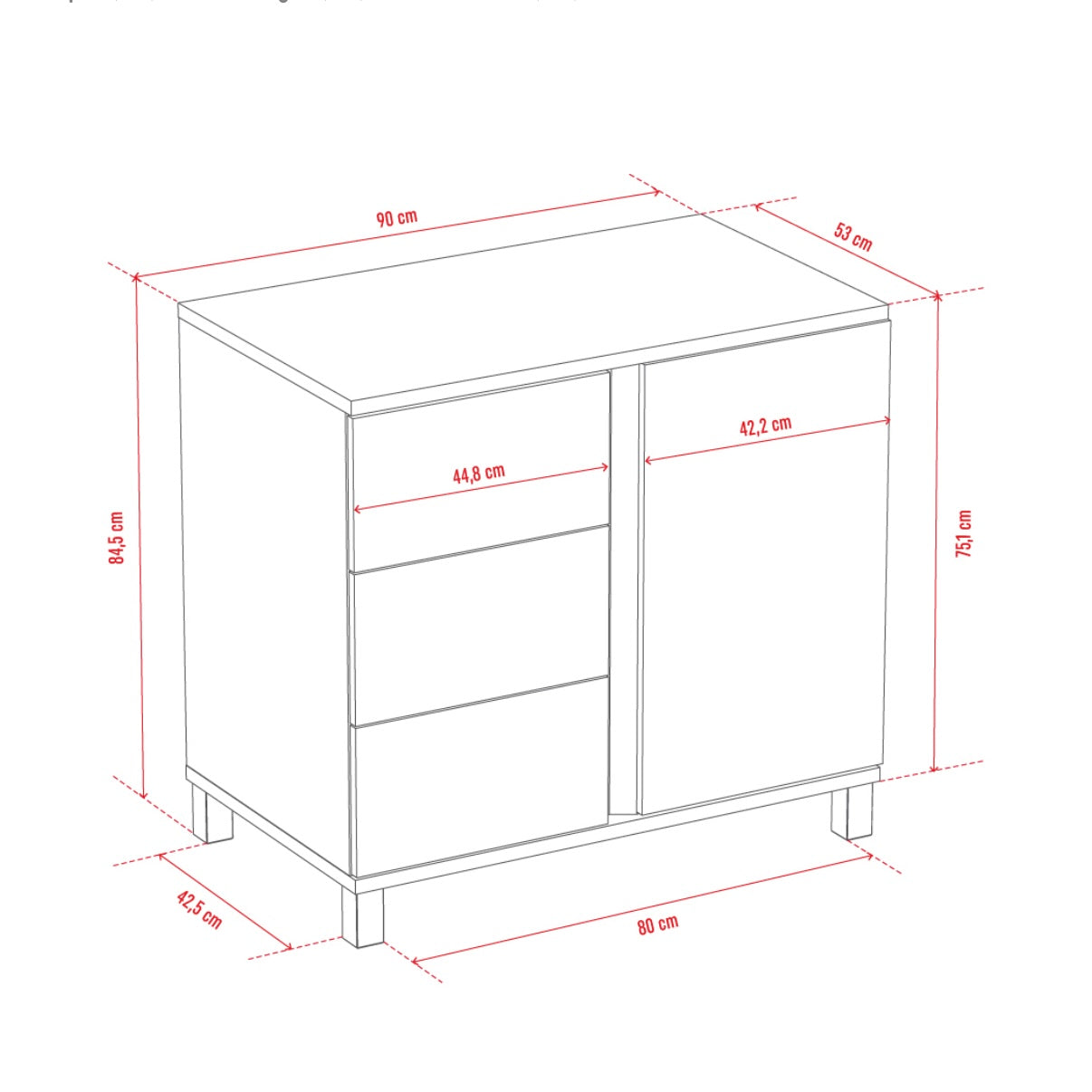 Altitude Dresser & Changer - Graphite/Oak