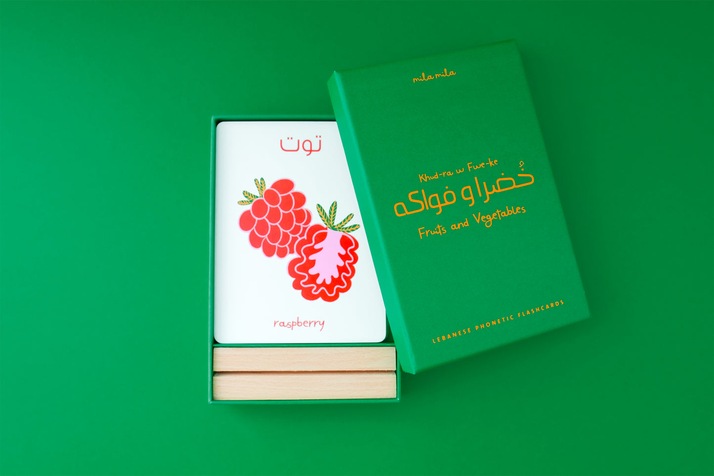Fruits & Vegetables Flashcards & Stand