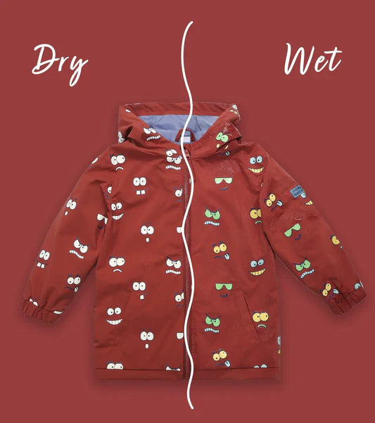 Color Changing Raincoat - Red Faces & Eyes