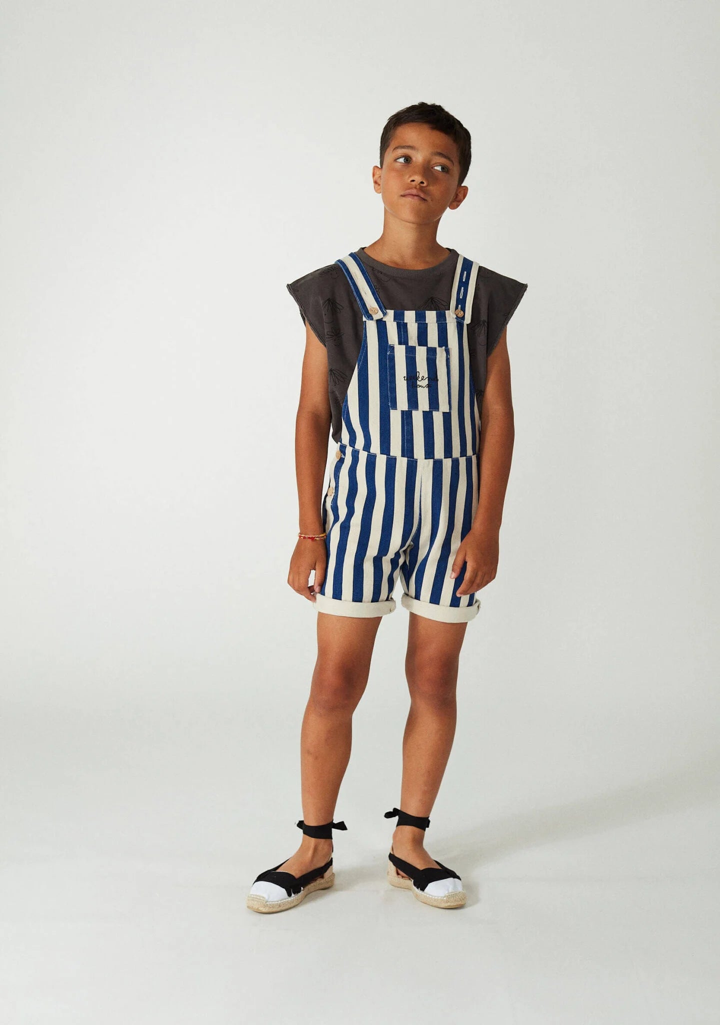 Blue Stripes Dungarees