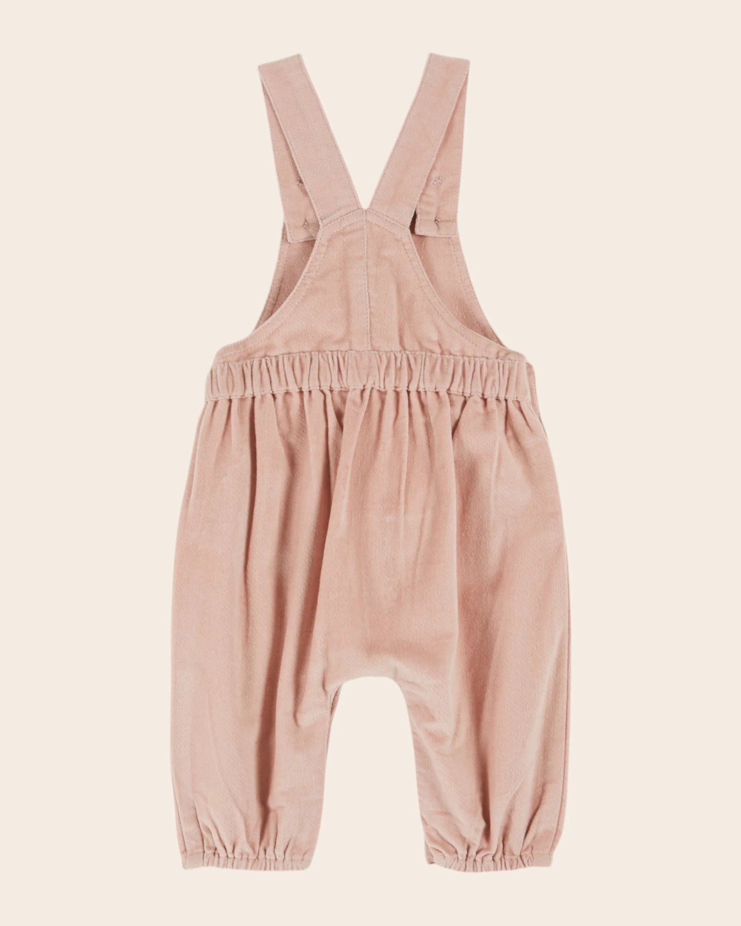 Pink Velvet Baby Overalls