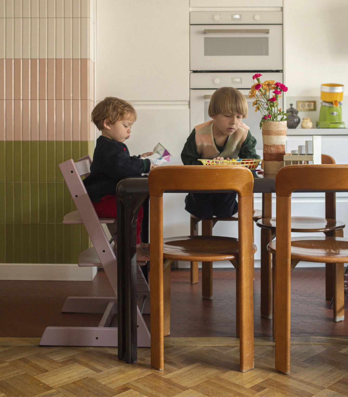 Stokke® Tripp Trapp® Chair & Baby Set & Cushion - Heather Mauve