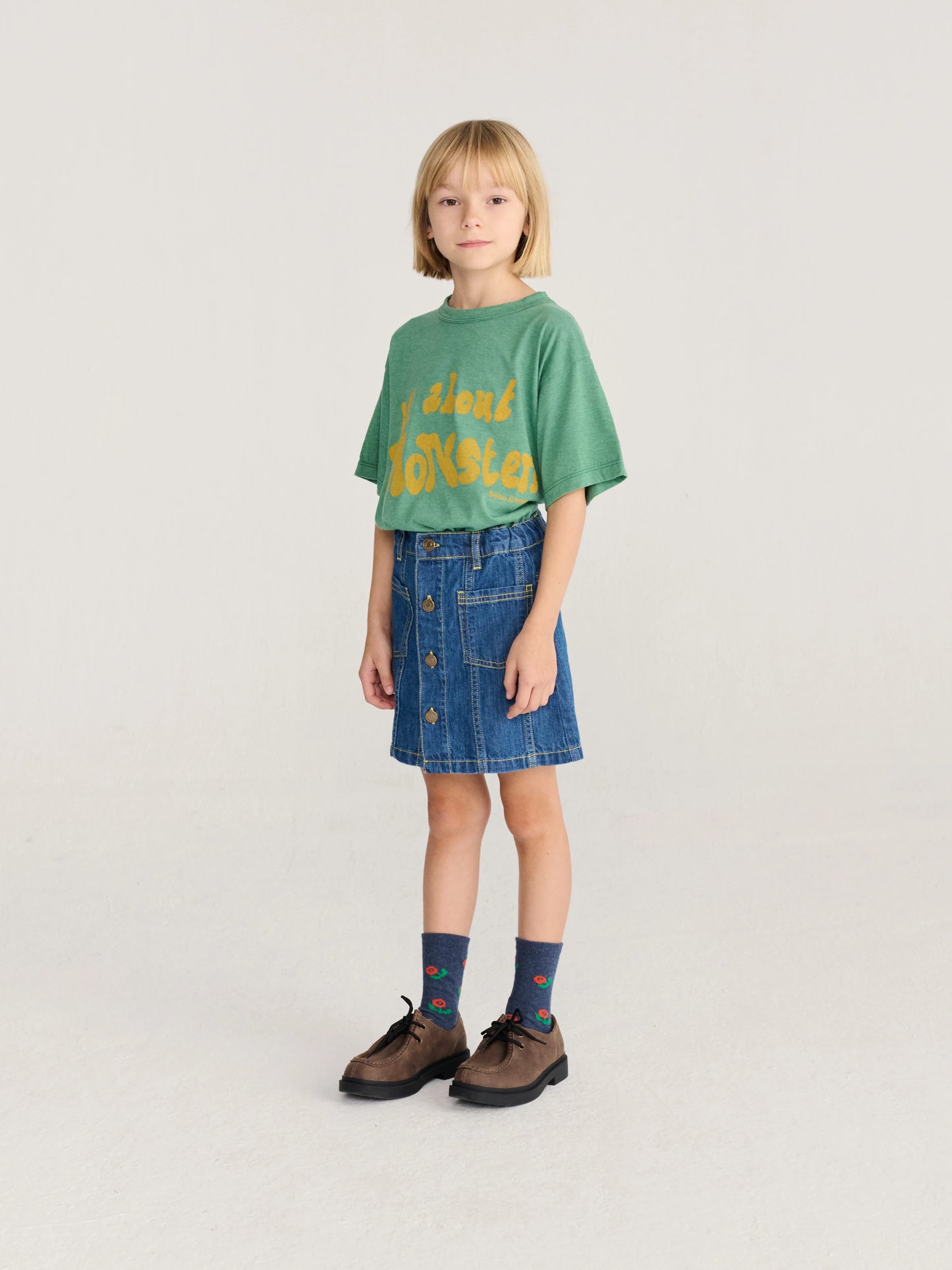 Booo Bo Choses Tag Denim Skirt