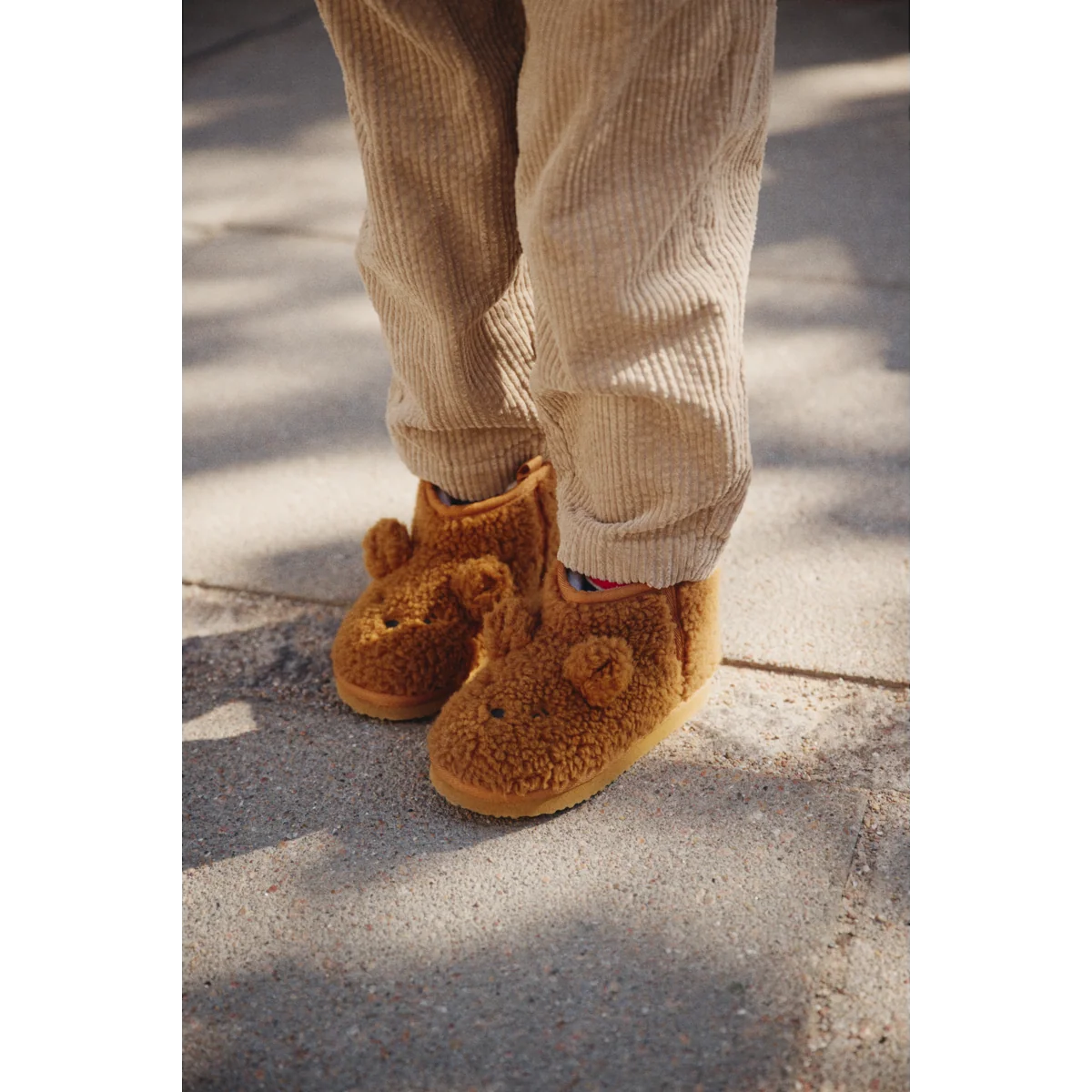 Alban Bear Pile Boot Slipper