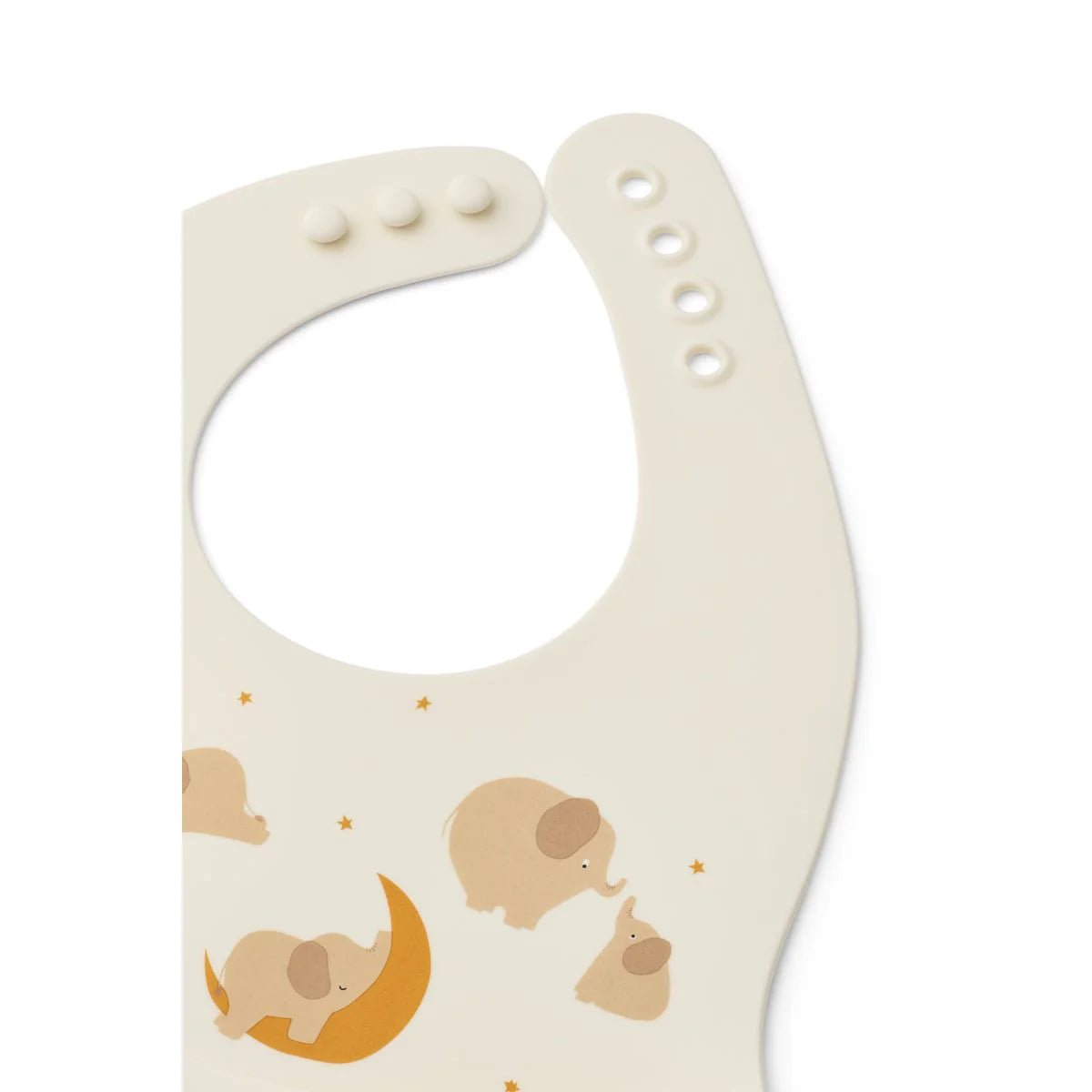 Ember Printed Bib 2-pack - Elephant / Creme de la Creme