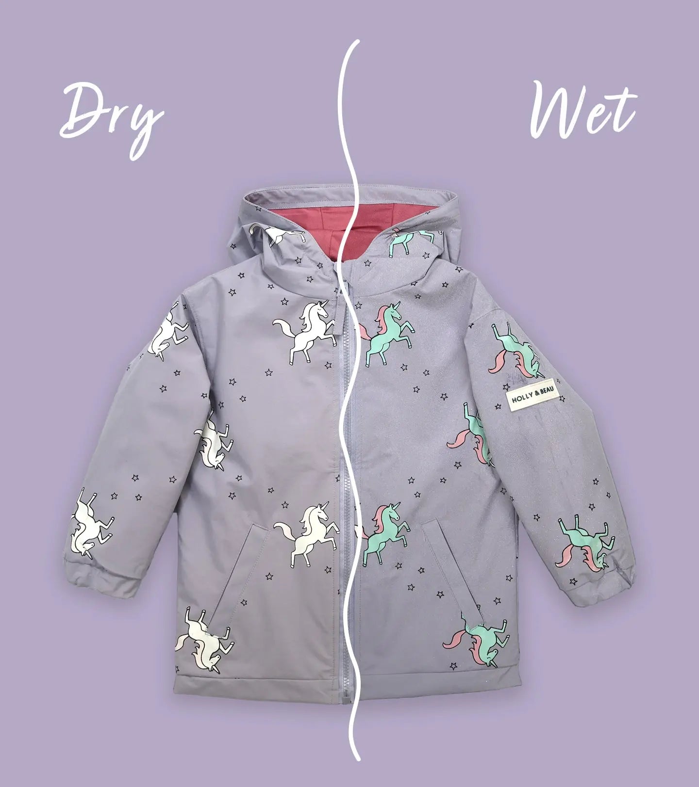 Color Changing Raincoat - Unicorn
