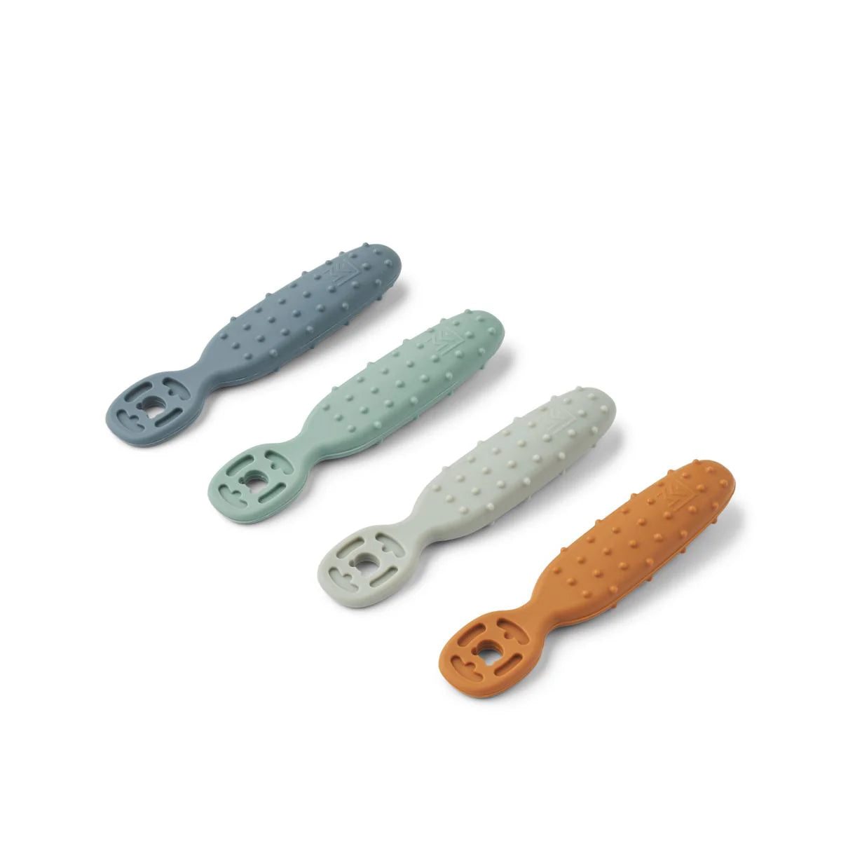 Caelia Baby Learning Spoon 4-Pack - Whale blue multi mix