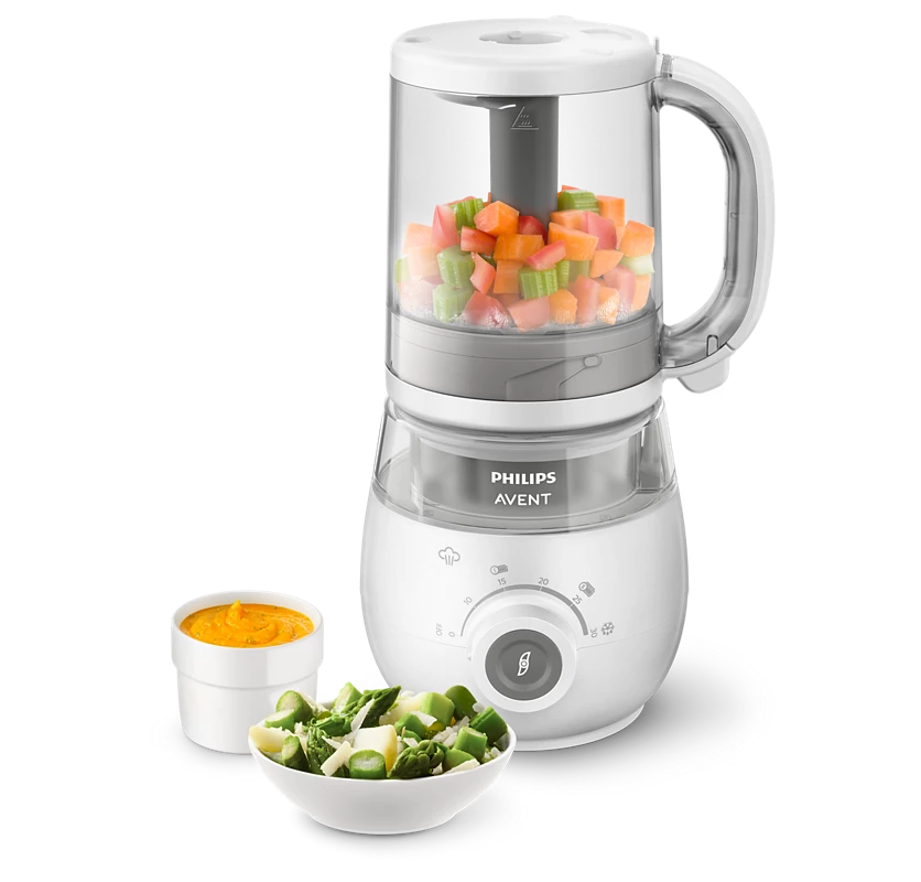 Premium 4-in-1 Baby Food Steamer and Blender (SCF883/02)
