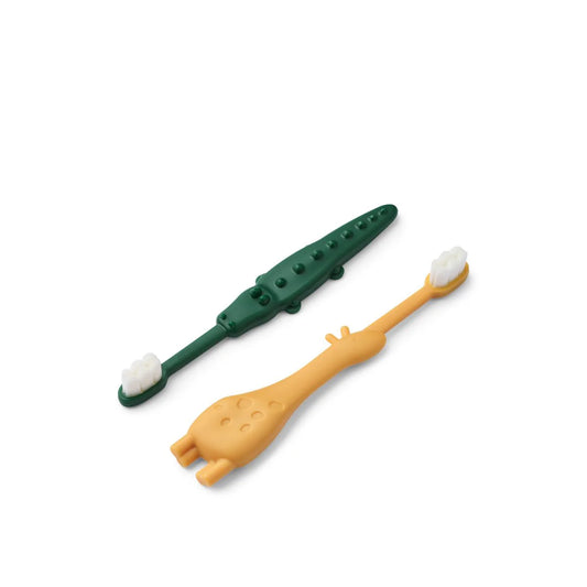 Fabio All Together Toddler Toothbrush - Yellow Mellow / Garden Green