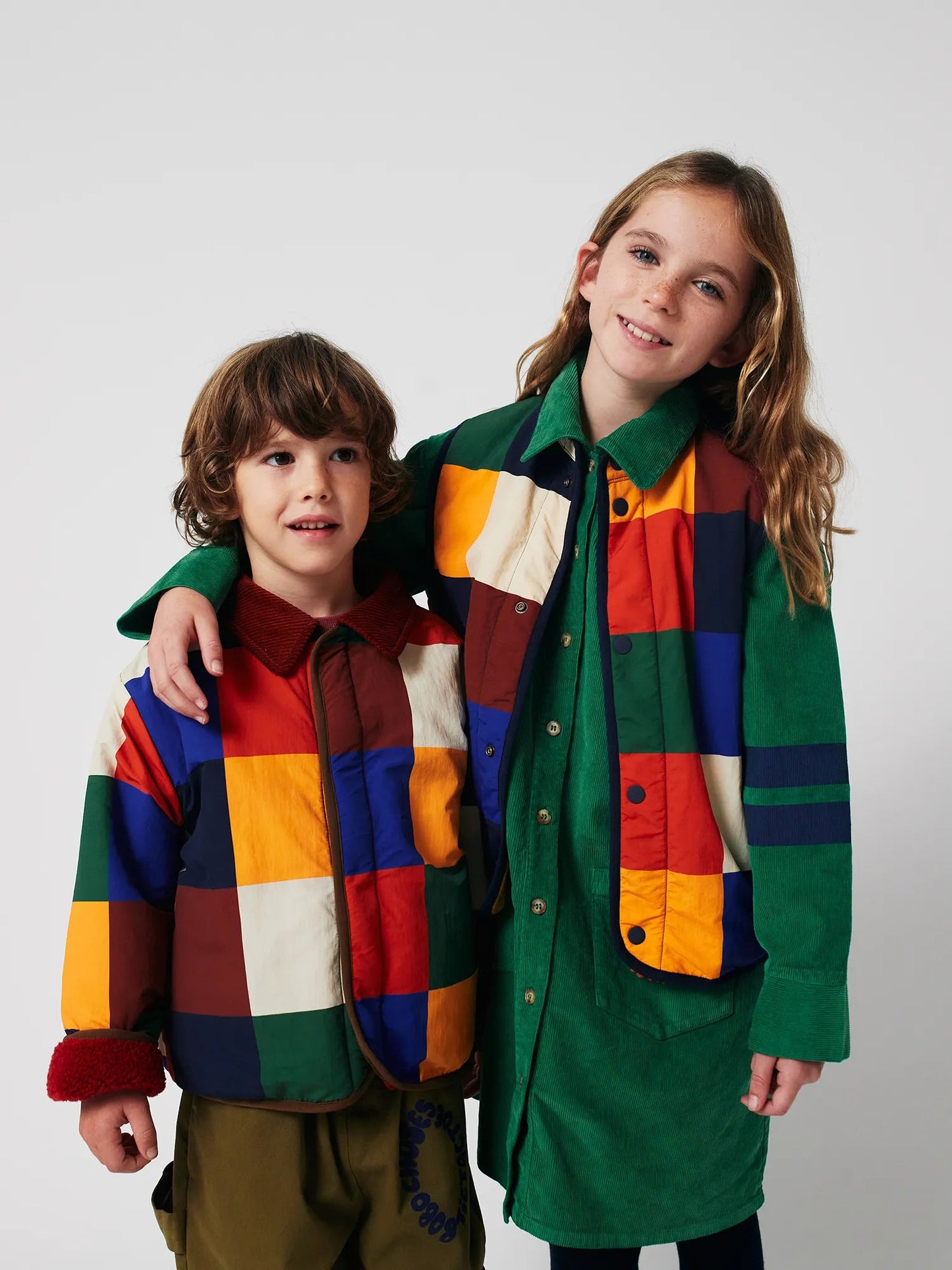 Multicolor Tiles Reversible Vest