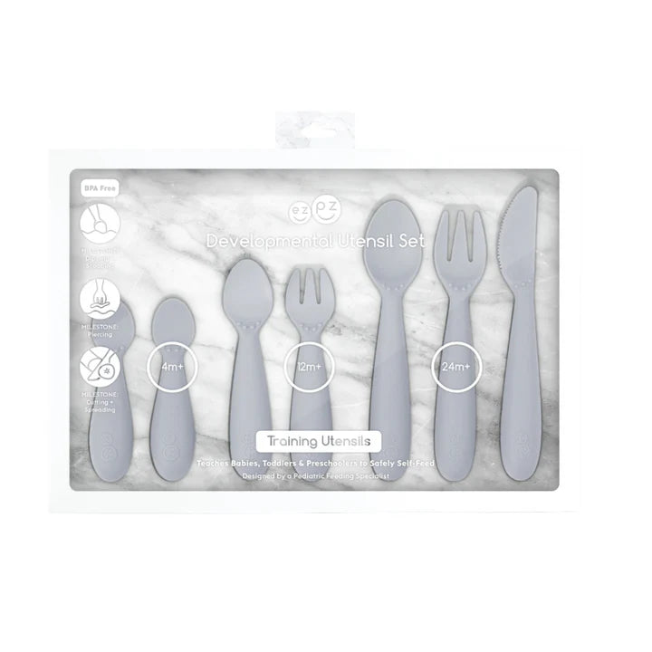Developmental Utensil Set - Pewter