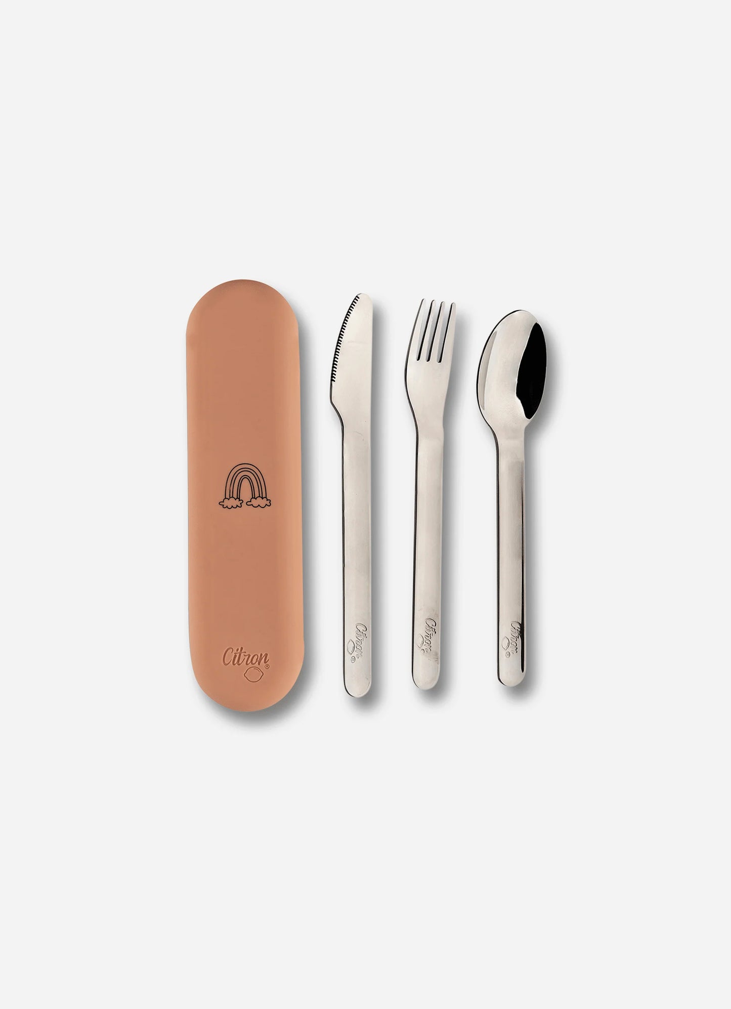 Stainless Steel Cutlery Set & Case - Unicorn Rainbow