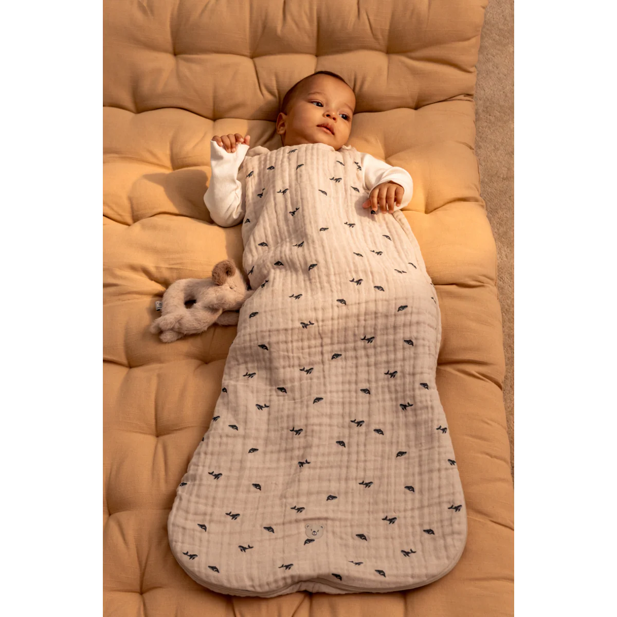 Flora Sleeping Bag - Mini whale / Sandy