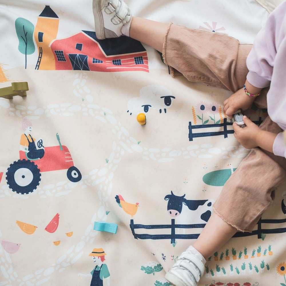 Playmat & Toy Storage Bag - Farm