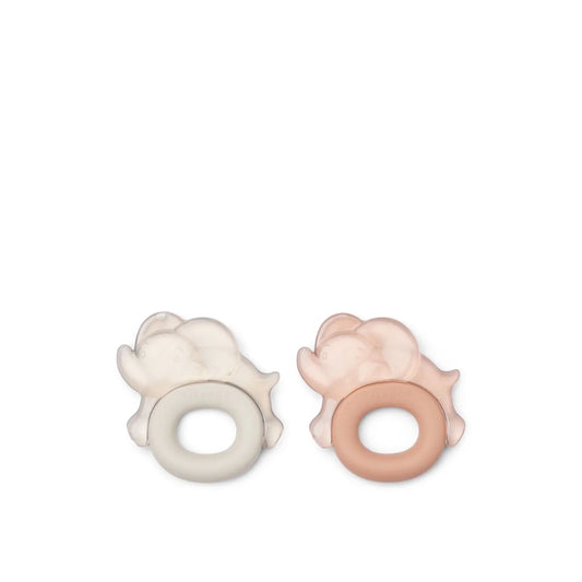 Rita Elephant Cooling Teether 2-Pack - Pale Tuscany / Sandy