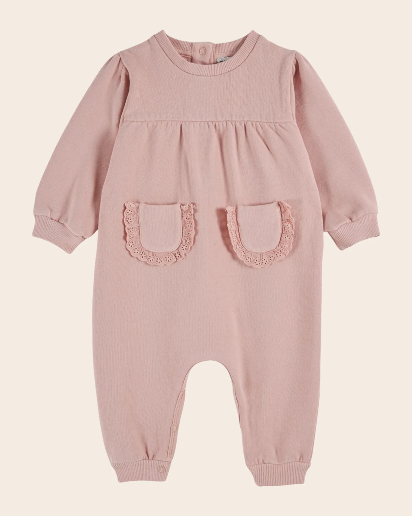 Pink Fleece Overall