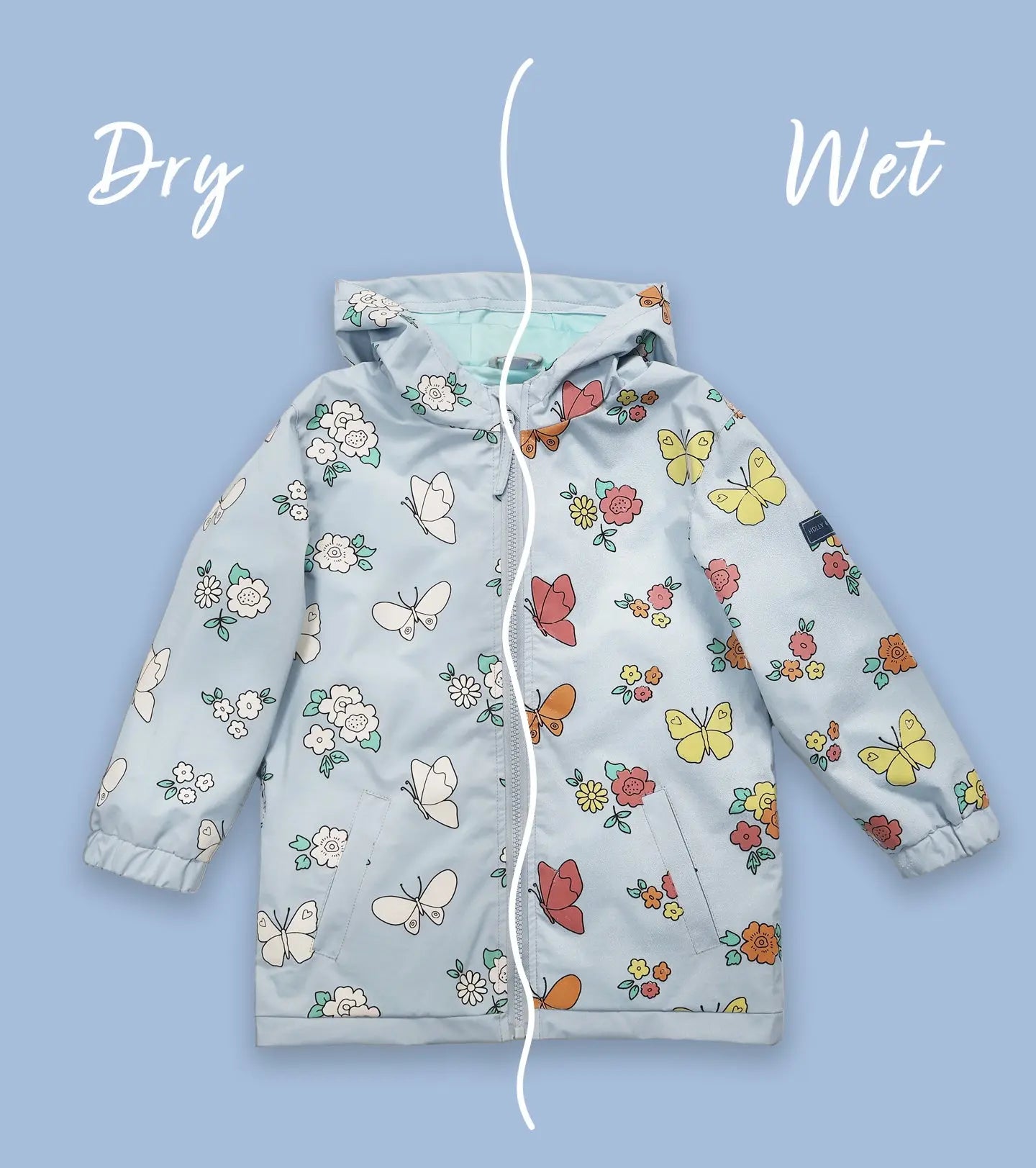 Color Changing Raincoat - Flower & Butterfly