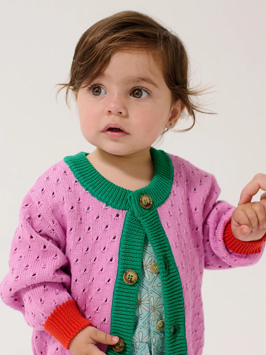 Color Block Baby Cardigan