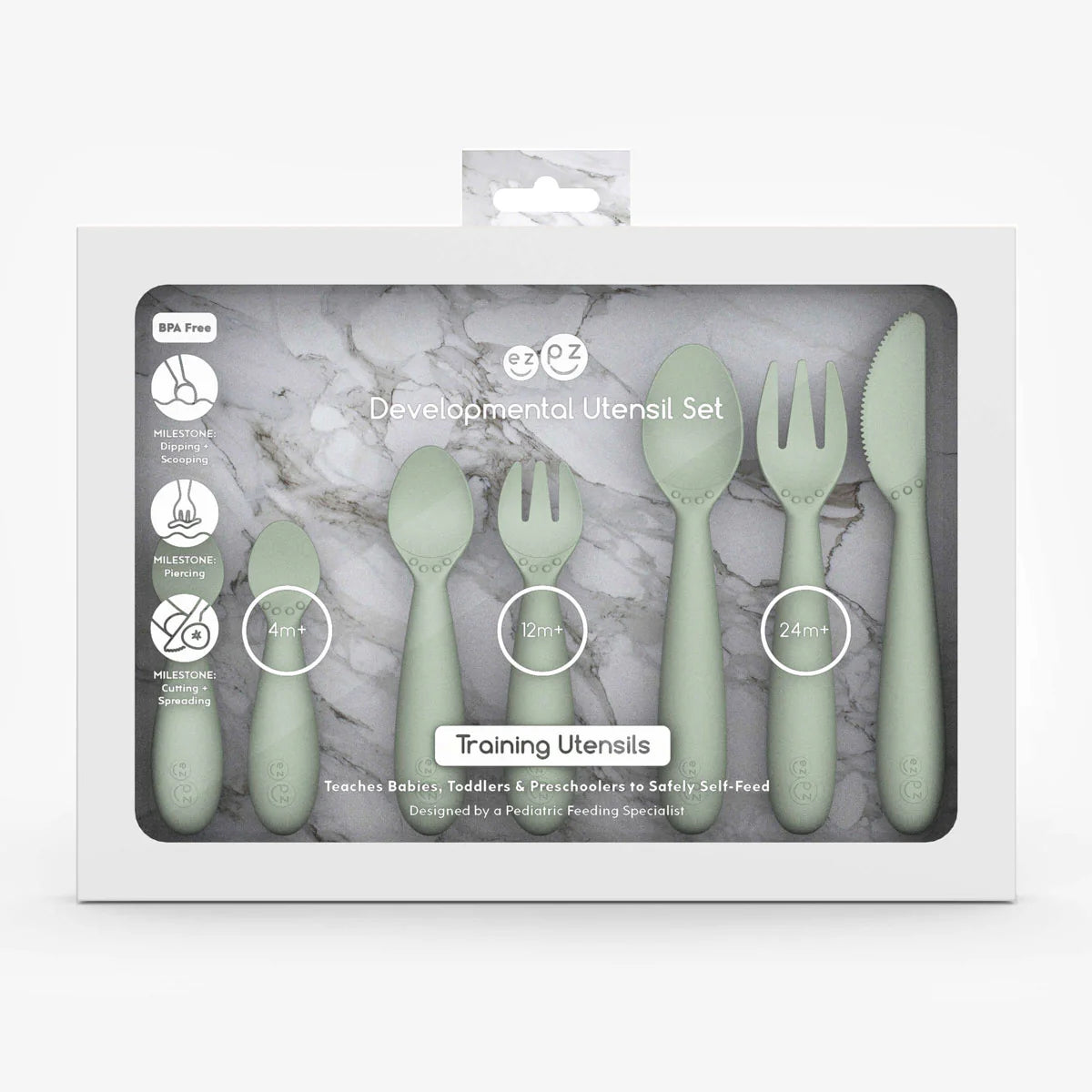 Developmental Utensil Set - Sage