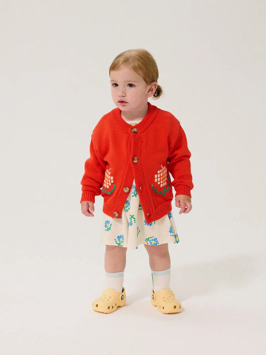 Pixel Daisy Baby Cardigan