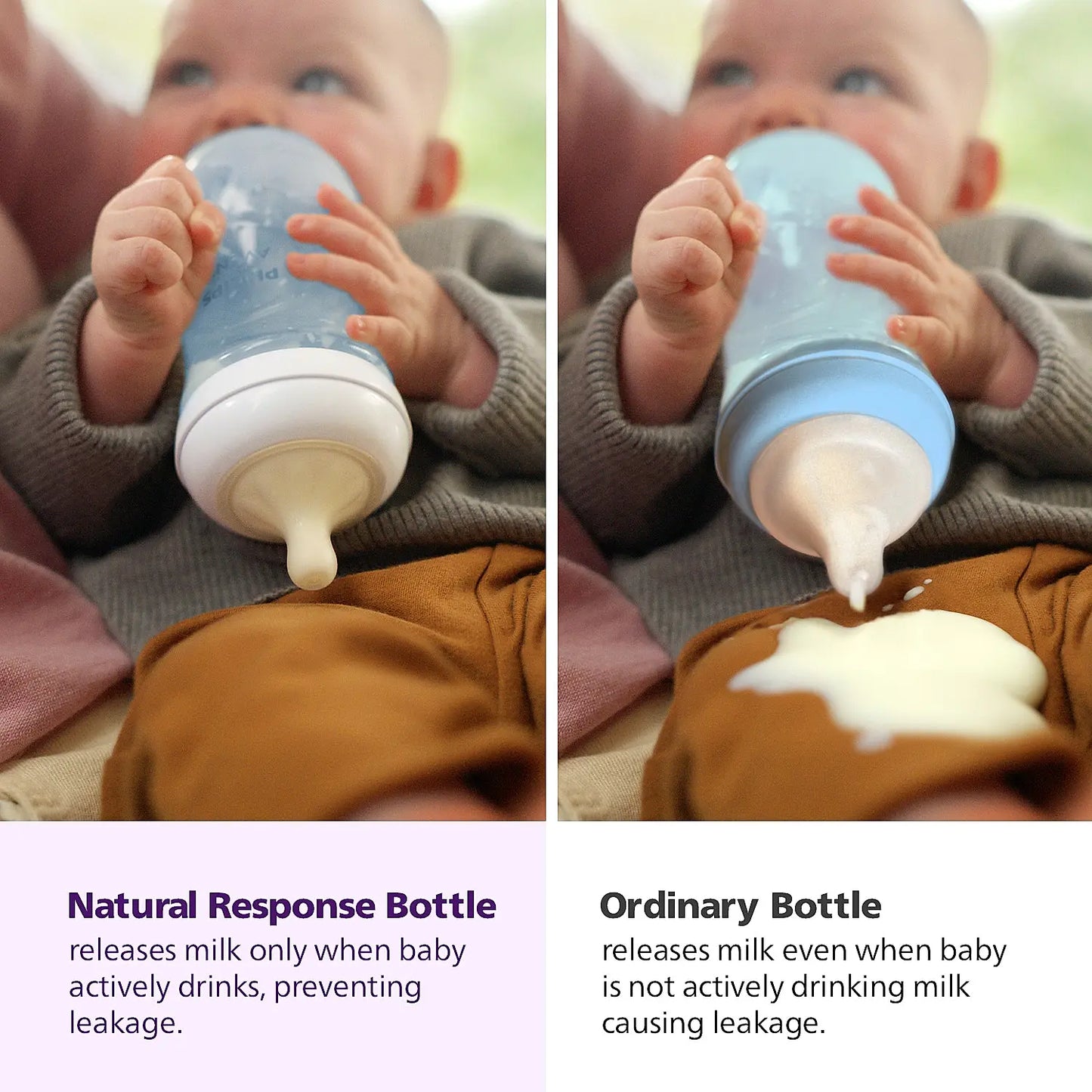 Natural Response Feeding bottle 260ml - Single Pack - Blue (SCY903/21)