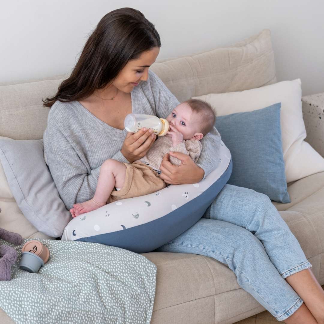 Buddy Pregnancy & Nursing Pillow - Blue Grey Moon