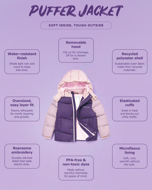 Puffer Snow Jacket - Purple