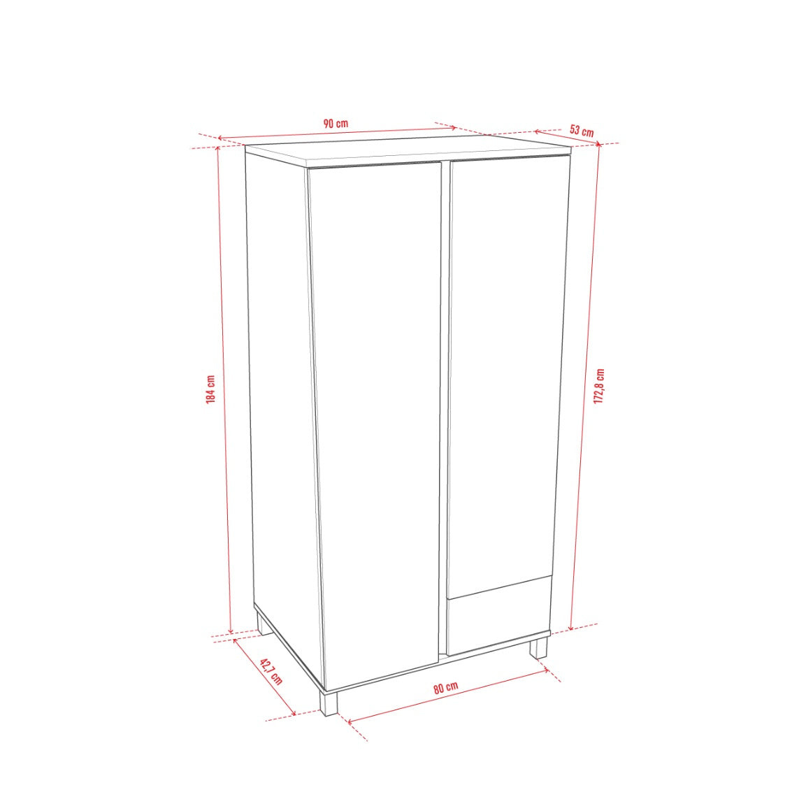 Altitude Wardrobe - White/Oak