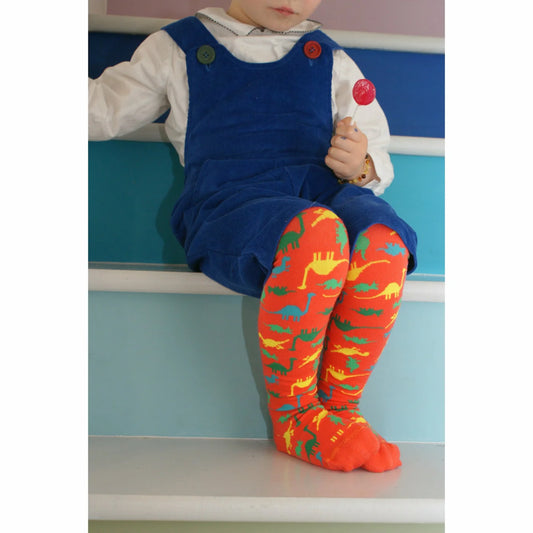 Organic Cotton Tights - Dinos