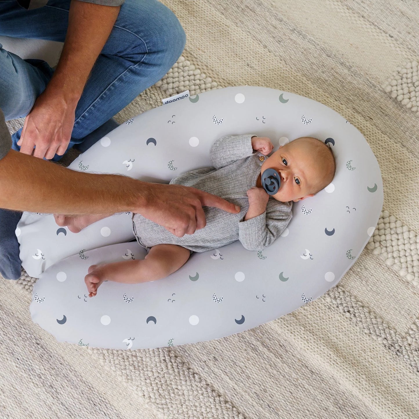 Buddy Pregnancy & Nursing Pillow - Blue Grey Moon