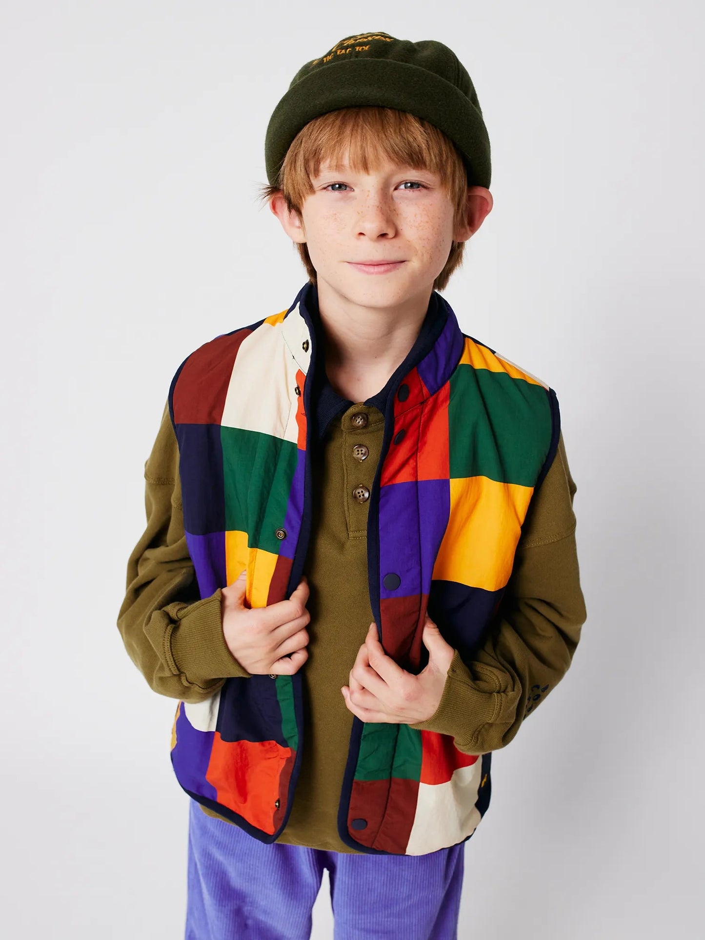 Multicolor Tiles Reversible Vest