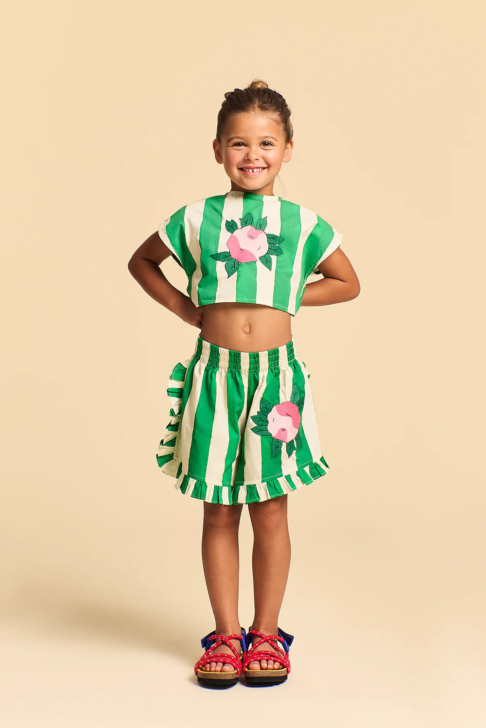 Flowers Stripes Shorts