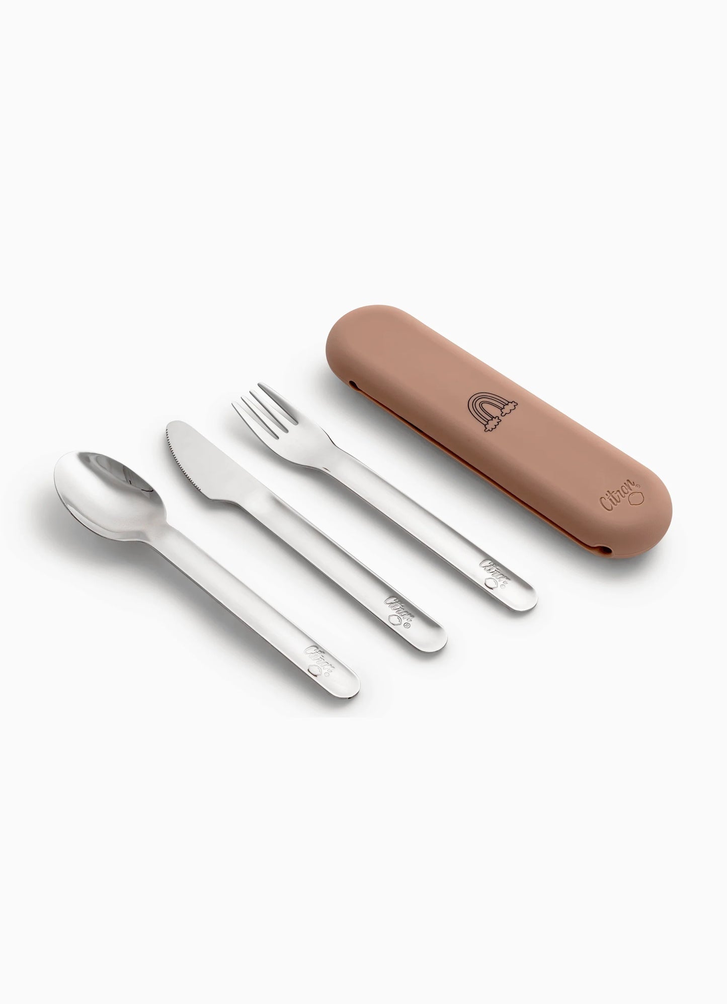 Stainless Steel Cutlery Set & Case - Unicorn Rainbow