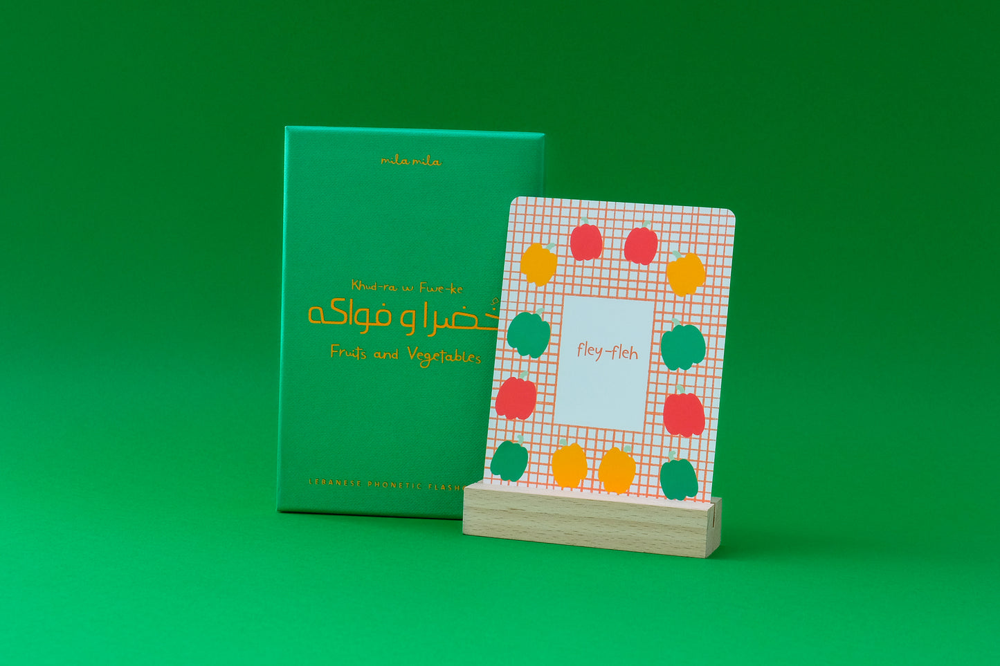 Fruits & Vegetables Flashcards & Stand