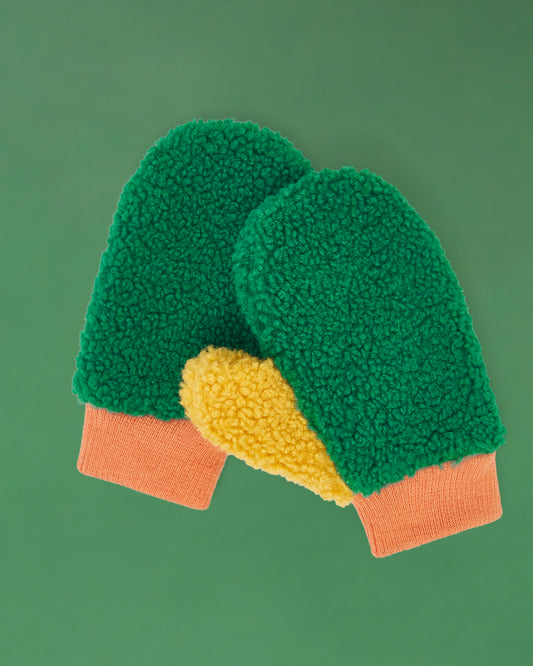Fleece Mittens - Green