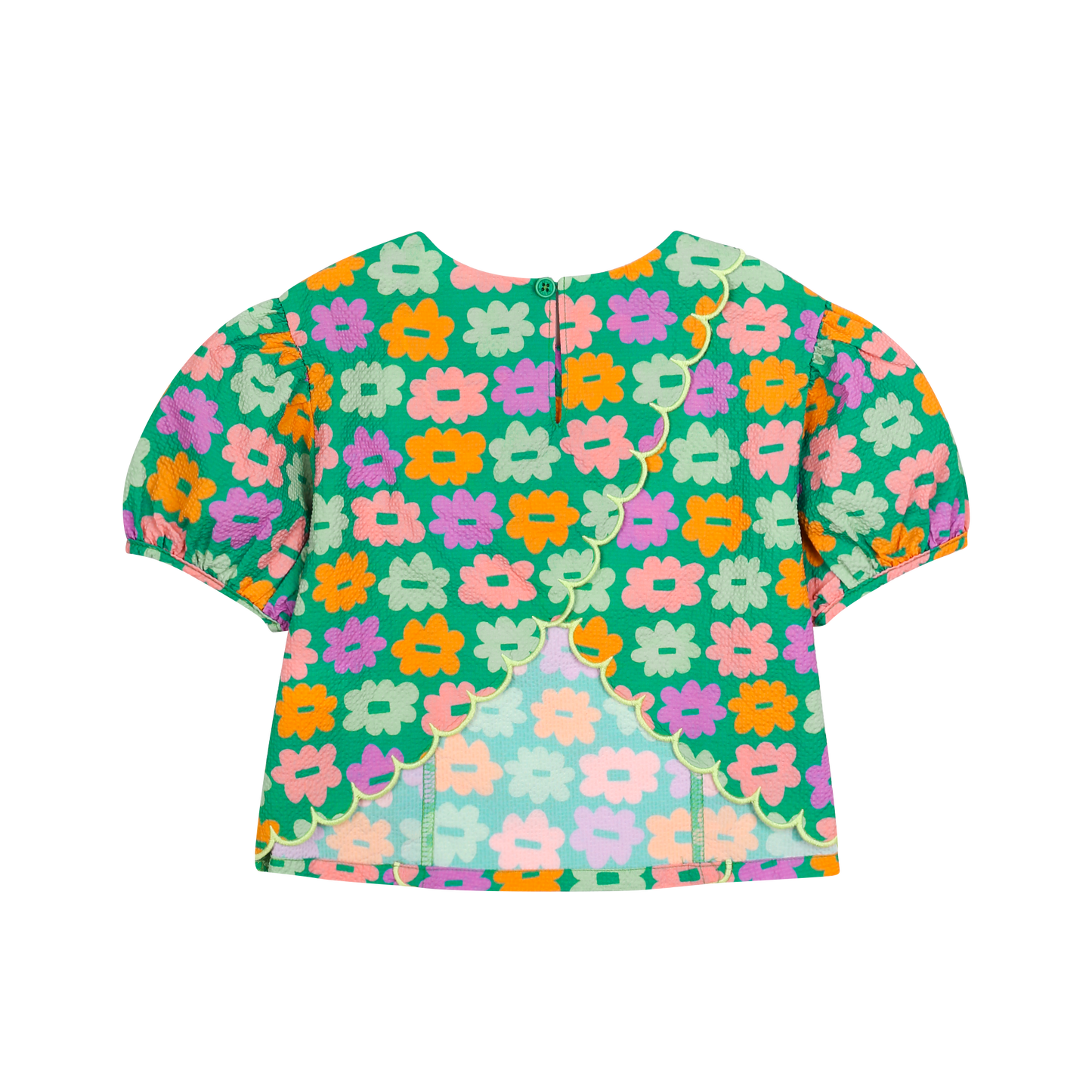 Flower Seersucker Blouse