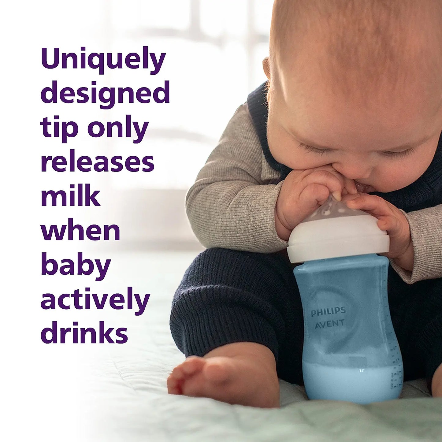 Natural Response Feeding bottle 260ml - Single Pack - Blue (SCY903/21)