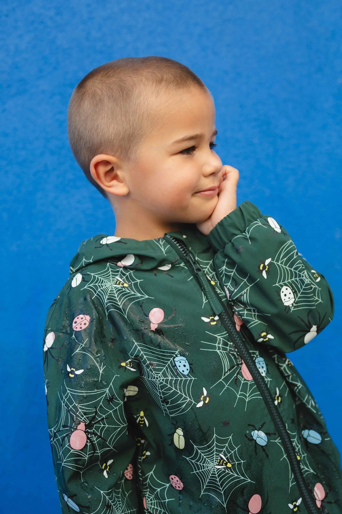 Color Changing Raincoat - Green Bugs