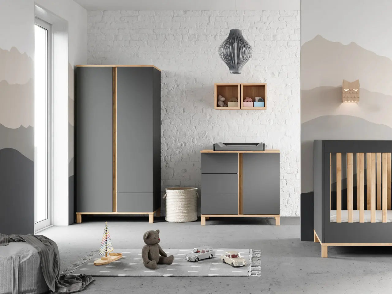 Altitude Dresser & Changer - Graphite/Oak
