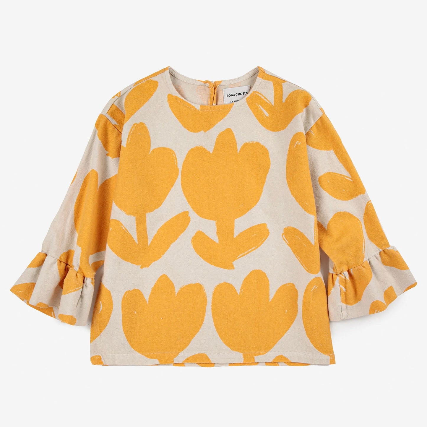Big Flower Ruffle Blouse
