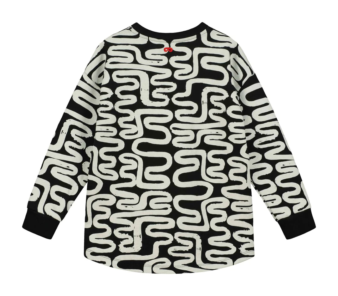 Black Noodles Relaxed Fit Sweater