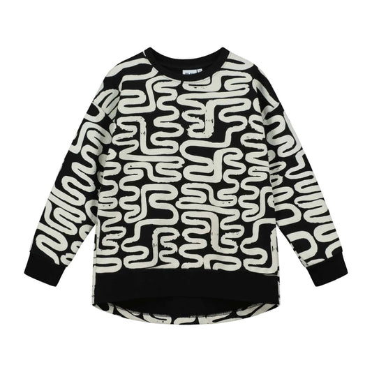 Black Noodles Relaxed Fit Sweater