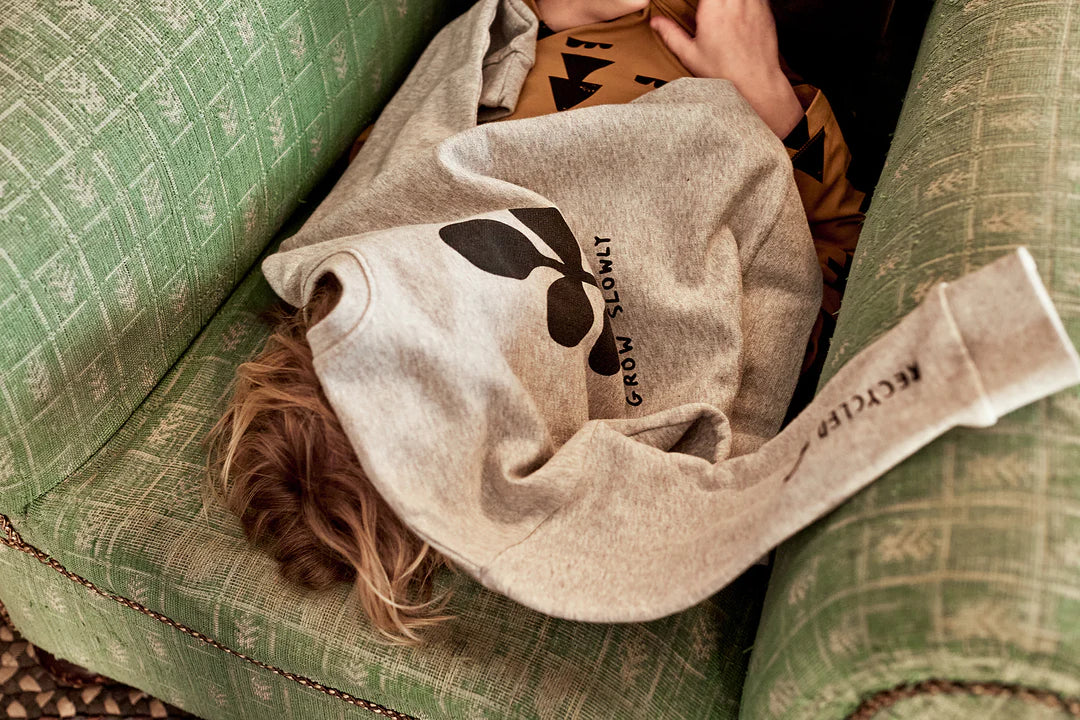 Grey Marl 'Grow Slowly' Relaxed Fit Sweater