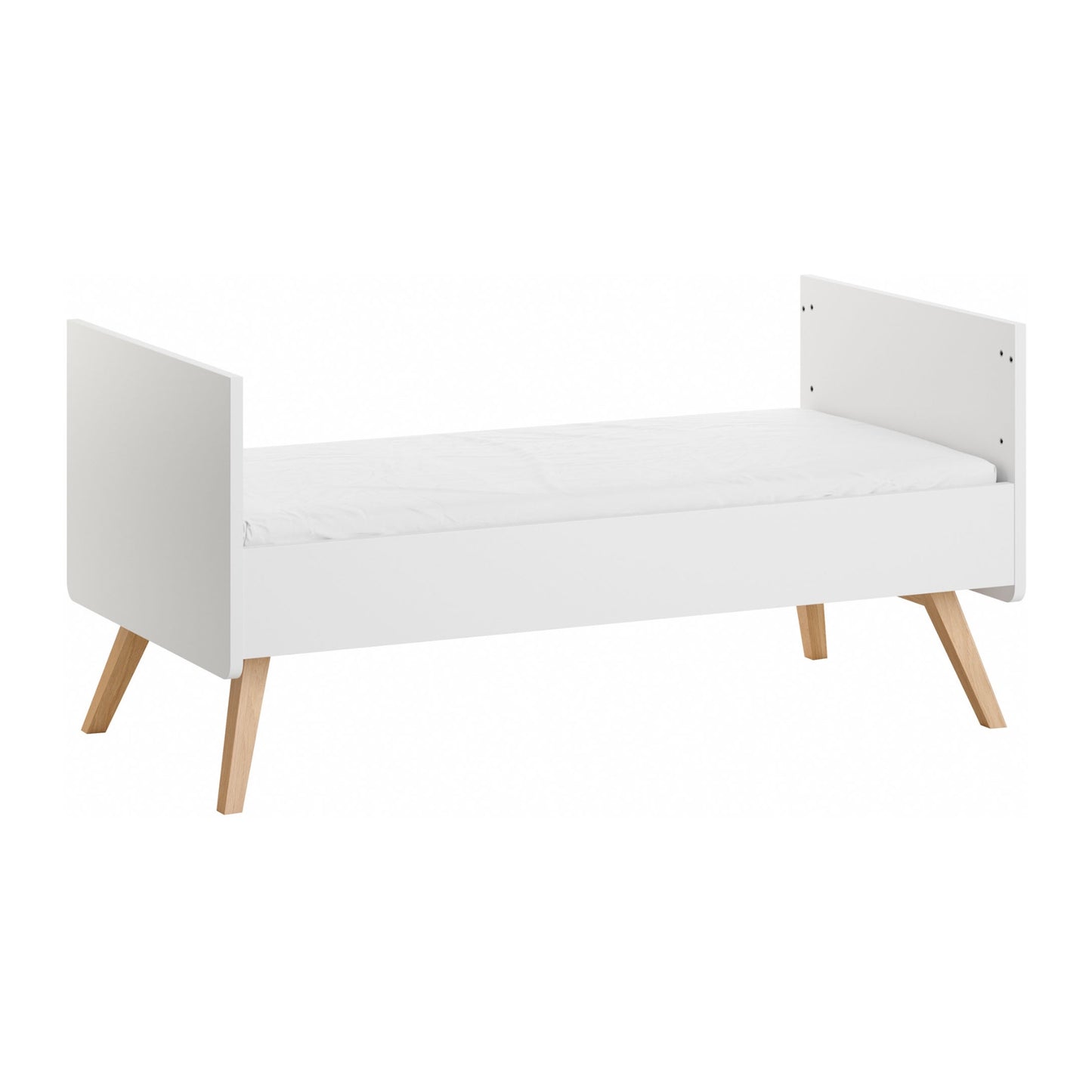 Vintage Cot Bed 70x140cm - White/Oak